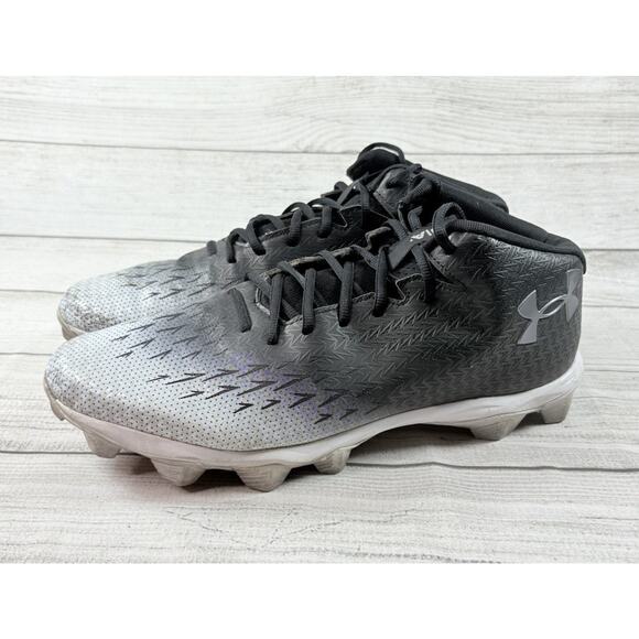 Under Armour Other - Under Armour Men’s Spotlight Franchise Rm 4.0 Black Silver Football Cleats Sz 13